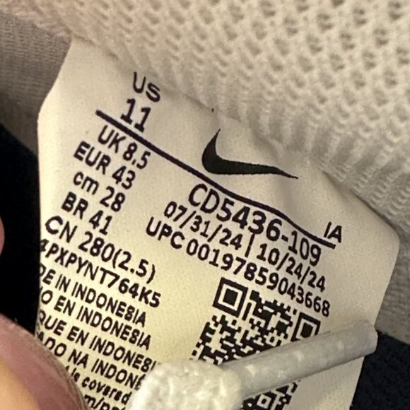 Nike Court Vision Mid Women's size 11 White Blue Hightop Shoes CD5436-109 - Picture 8 of 8